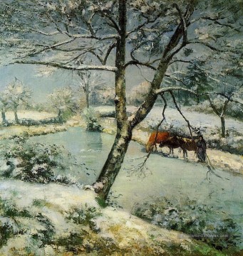  hiver Tableau - hiver à montfoucault 1875 Camille Pissarro